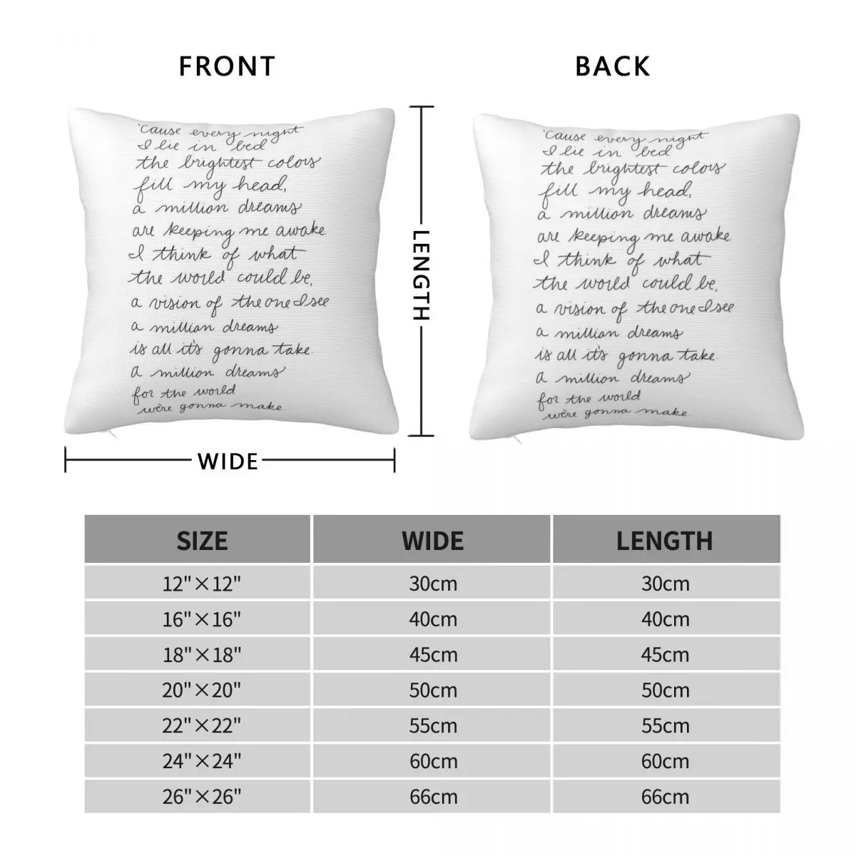 Greatest Showman A Million Dreams Square Pillowcase Polyester Linen Velvet Creative Zip Throw Pillow Case Bed Cushion Cover 18
