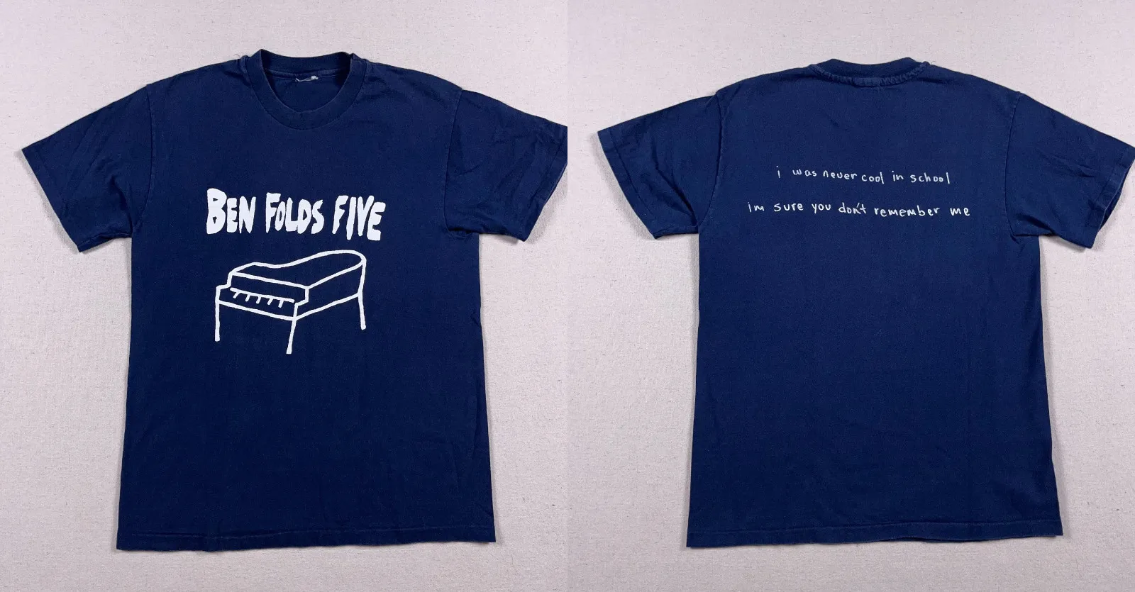 Vtg Ben Folds Five T Shirt I Was Never Cool in School Band U137