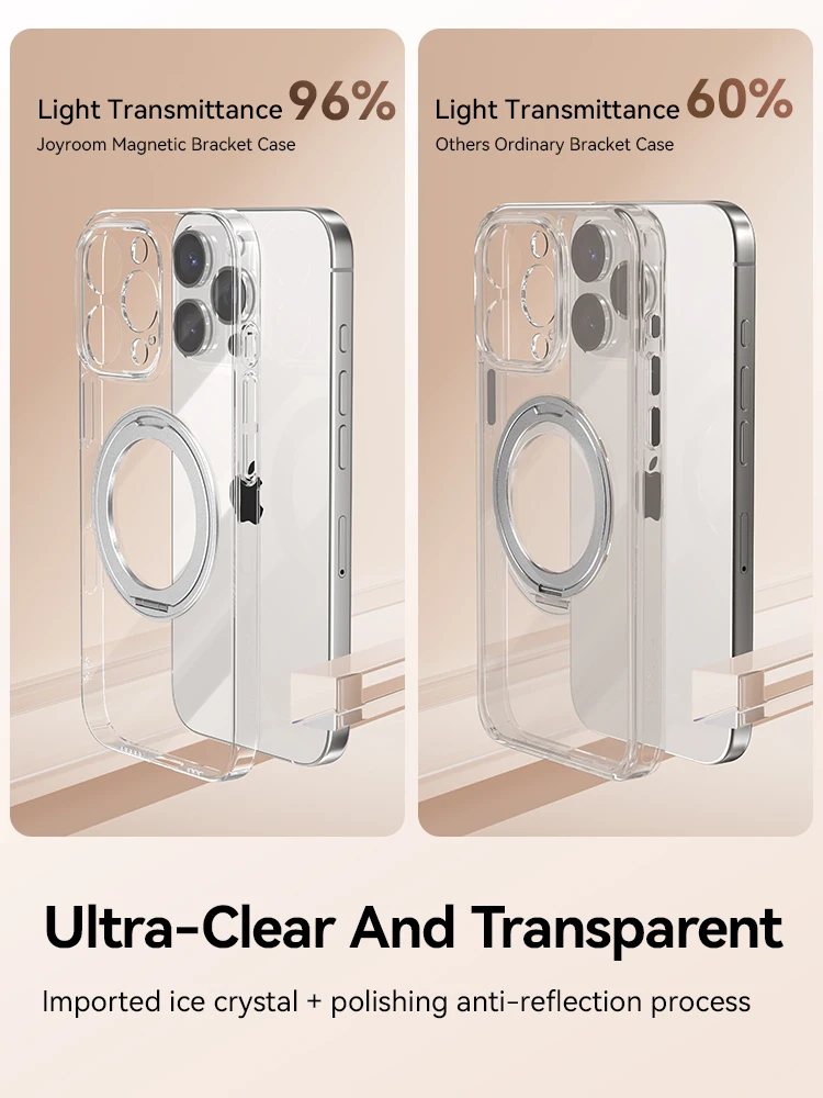 Joyroom Magnetic Bracket Case For iPhone 16  Pro Max Case 360° Rotating Stand Case For iPhone 16  Pro Magnetic Charging Case