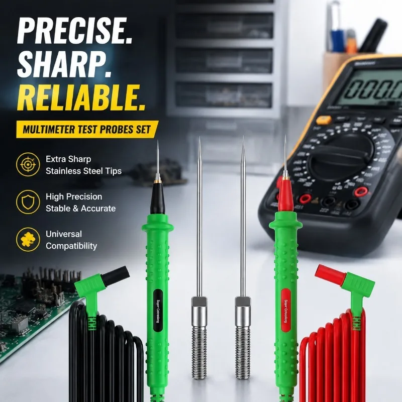 BX‑12 Super‑conductive Multimeter Test Leads Extra‑sharp Extra‑rigid High‑precision Detachable Probes Universal Multi‑meter