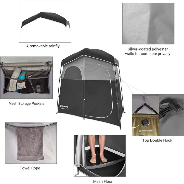 Camping Douche Tent Extra Grote Ruimte Privacy Tent Draagbare Buitendouche Tenten Voor Kamperen Met Vloerveranderende Tent Dressing