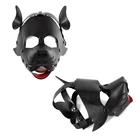 bondage leather hood bdsm mask