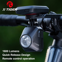 X-TIGER Bicycle Lights 1600 Lumens High Bright Bright Flashlight IPX6 Waterproof Remote Control MTB Mountain Road Cycling Lights