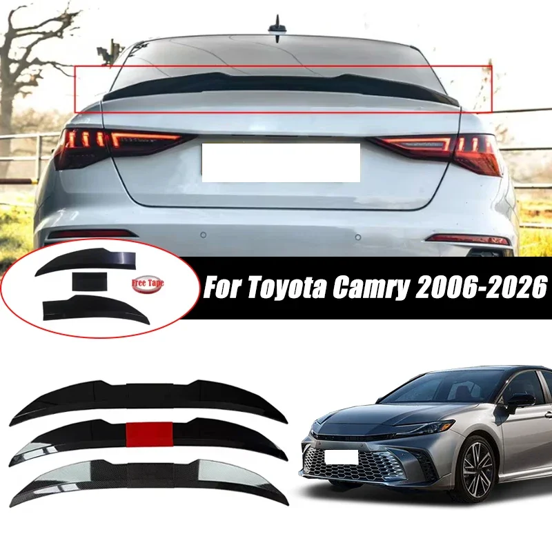 3pcs Sedan Rear Trunk Spoiler For Toyota Camry 2006-2026 Adjustable DIY Modified Trunk Spoiler Automotive Accessories