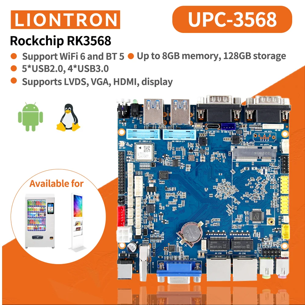 

New Liontron RockChip RK3568 Development Board Dual Gigabit Ethernet Expandable SATA / SSD Supports Linux Android 11 / Debian10