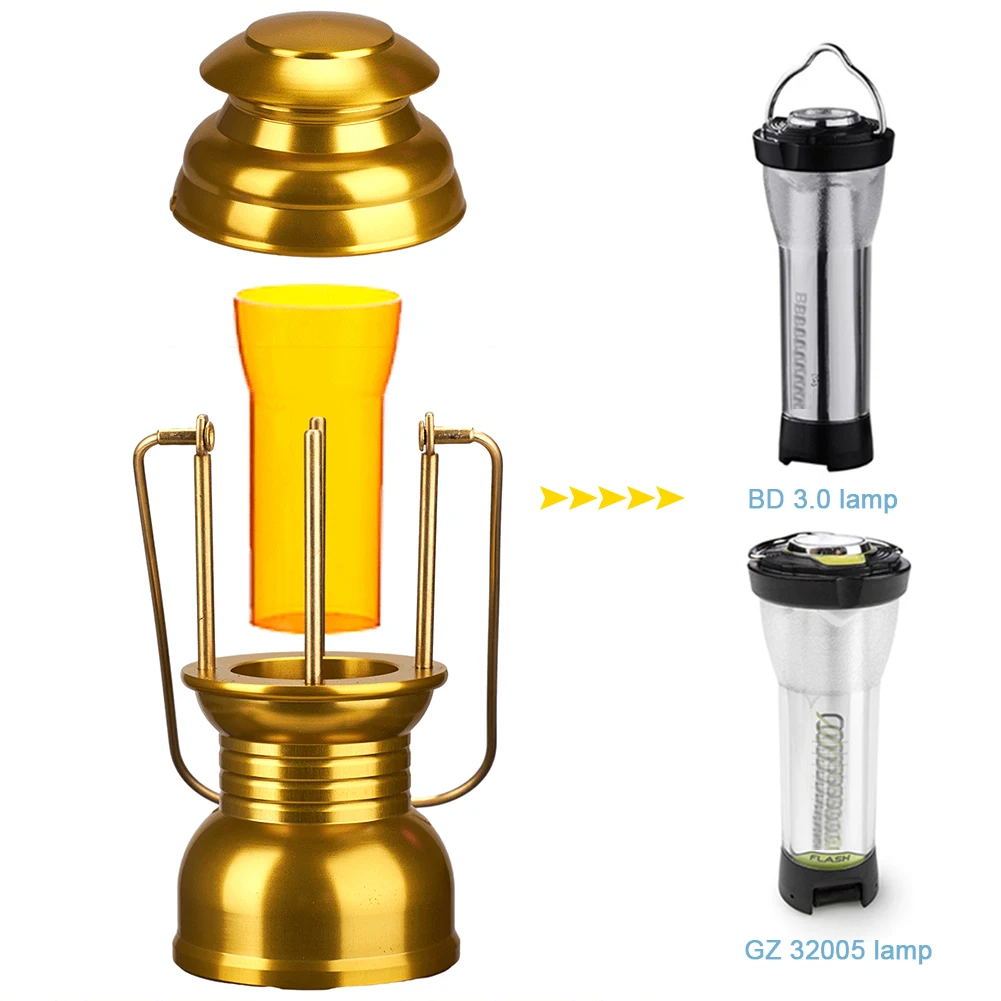 GZ Lampshade Hanging Lantern Case for GZ BD Vintage Camping Light Mine Light Retro Metal Cover