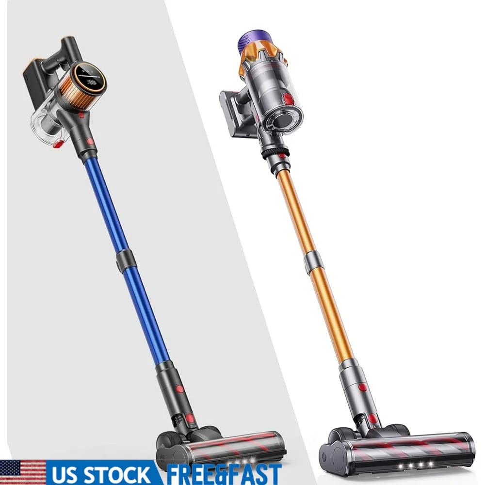 Aspirapolvere senza fili X7A X9 Potente aspirazione 550W 60min Durata della batteria Luce a LED Batteria rimovibile Pulizia profonda dei peli di animali domestici