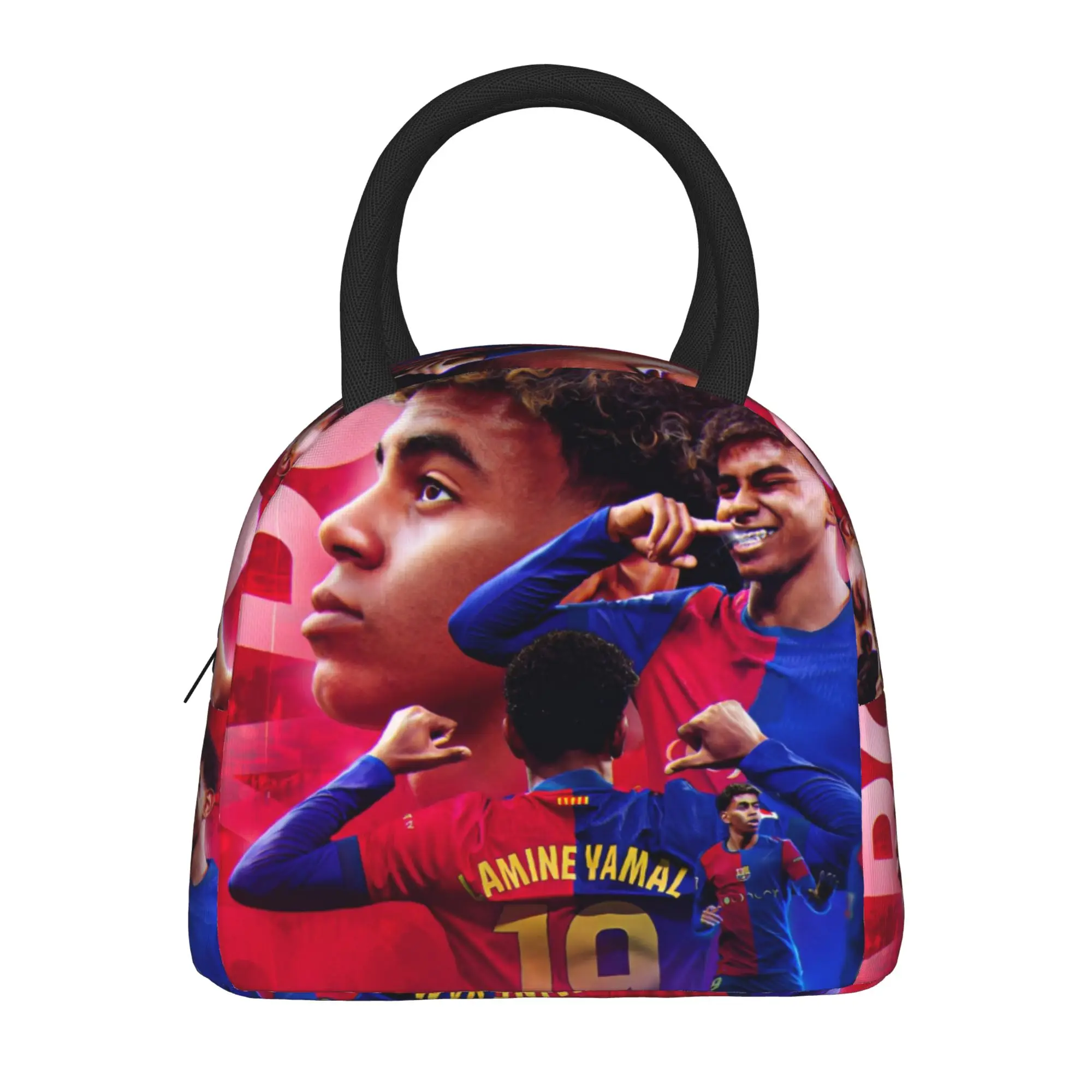 L-Lamines Football Sports Y-Yamals Thermal Insulated Lunch Bag for Picnic Soccer Bento Box Men Women Cooler Thermal Lunch Boxes