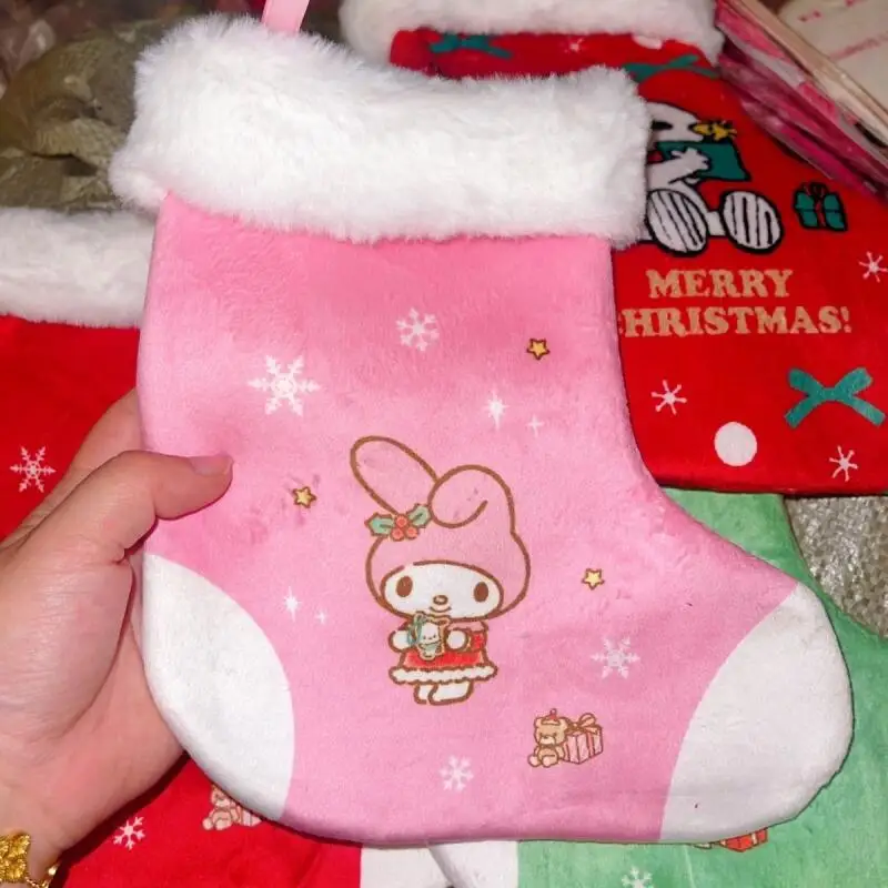 Mymelody exquisito colgante de pared dibujos animados Kawaii Snoopy bordado bolsillo decoración regalo de Navidad niños regalo de cumpleaños