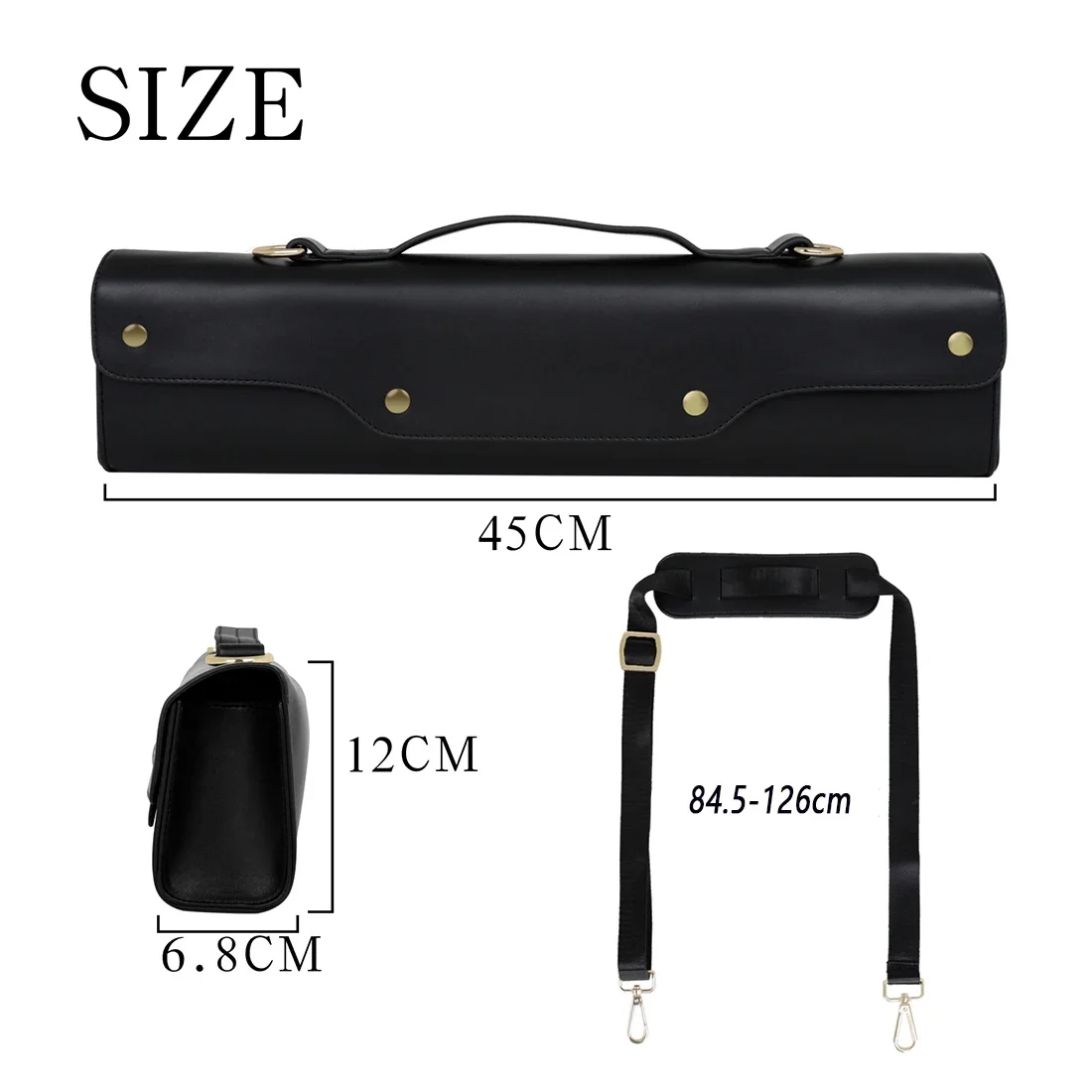 IRIN 17 Holes Flute Case Storage Box Portable Leather Bag With Non-woven Fabric Shoulder Bag Woodwind Musical Instrument Parts