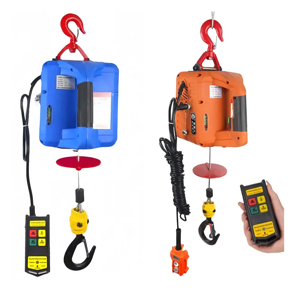 Exclusive version 100-500kg wireless remote control three in one electric hoist 220V cranehousehold small lifting portable crane