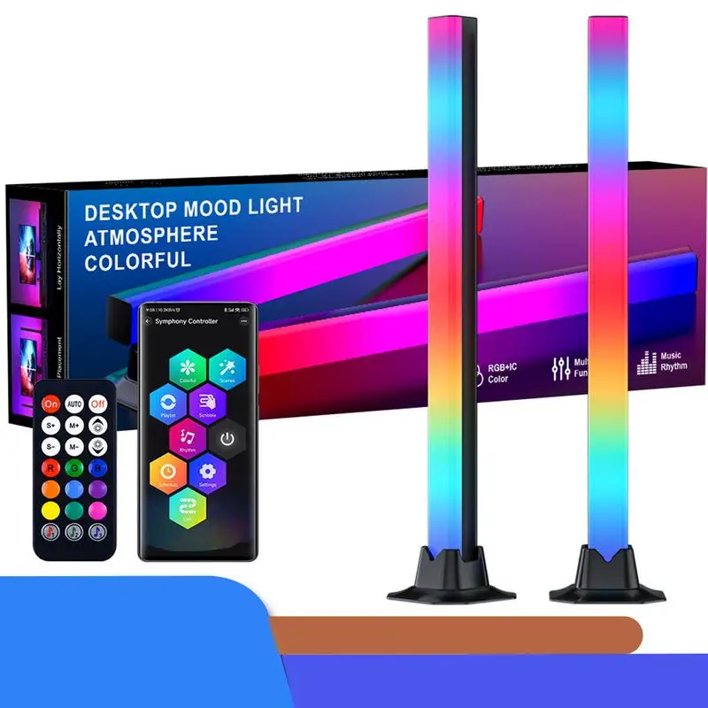 

USB LED Light Bar RGB Color Changing TV Backlight Remote Symphony Atmosphere Light Strips Music Rhythm Ambient Pickup Lamp Decor