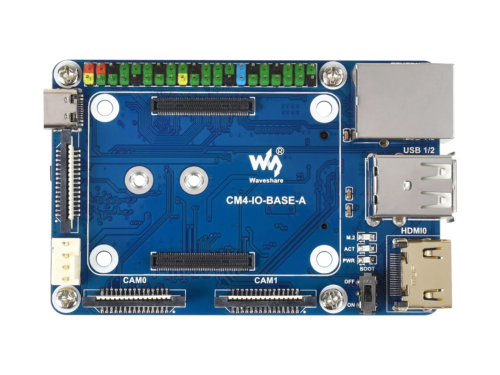 

Waveshare Mini Basis Board(A) für Raspberry Pi Rechen Modul 4,Onboard Anschlüsse Einschließlich: CSI/DSI/FAN/USB/RJ45 Gigabit