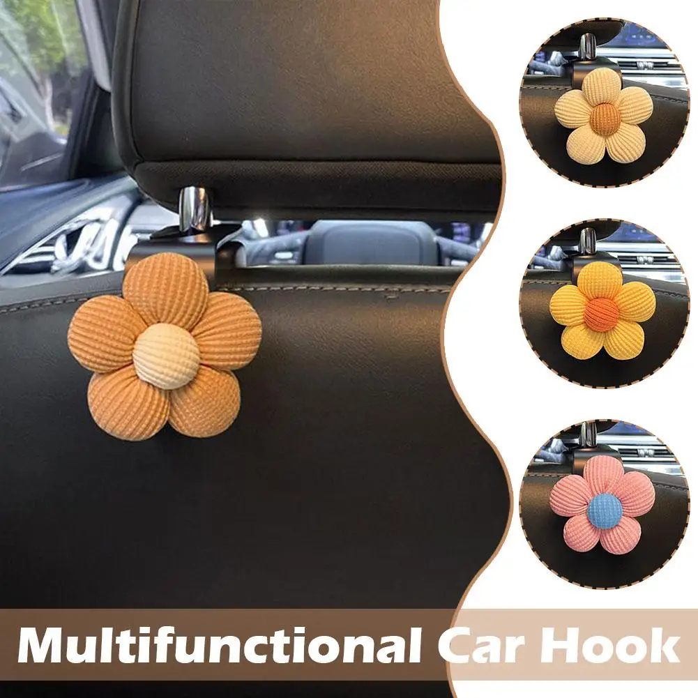 Creative Flower Car Seat Back Storage ganci Organizer per borse accessori per ombrelli decorazione per auto interni generi alimentari Z8E9