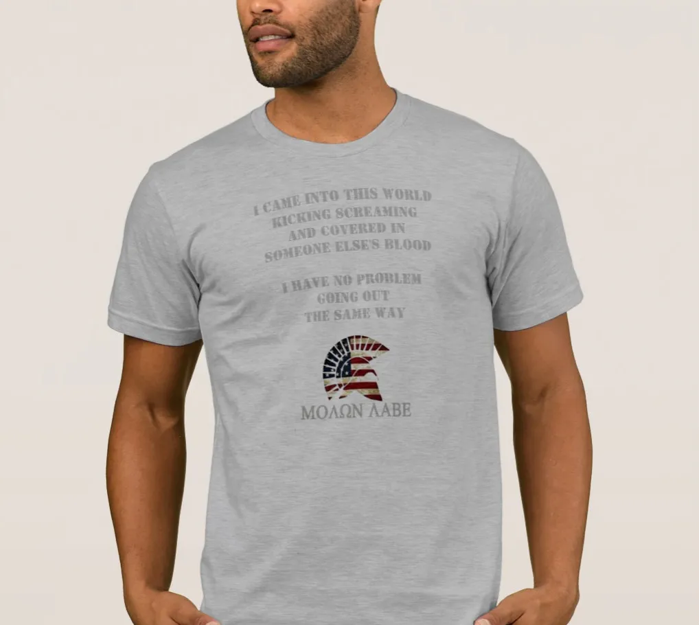 American Heroes MOLON LABE Quotations T Shirt. High Quality Cotton, Large Sizes, Breathable Top, Loose Casual T-shirt S-3XL