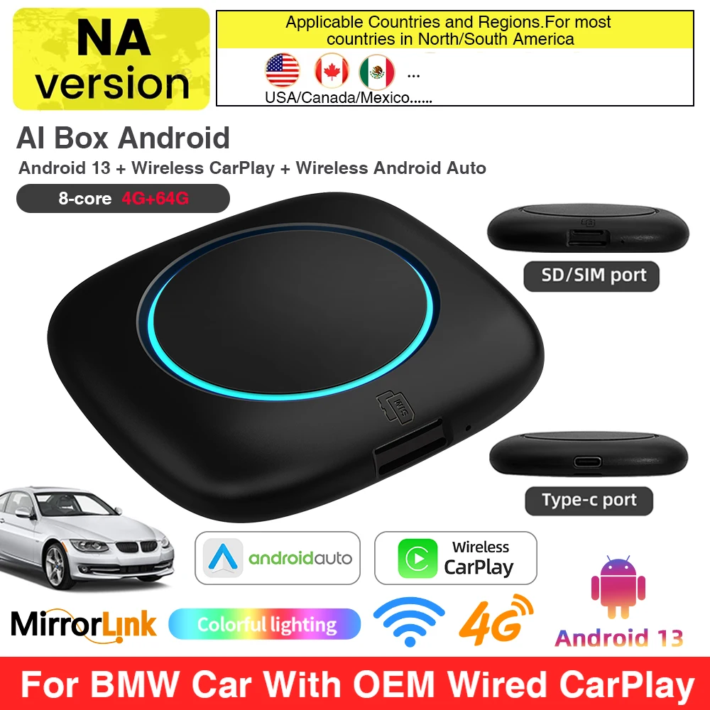 For BMW ID6 ID7 ID8 ID9 Wireless CarPlay AI Box for Wireless