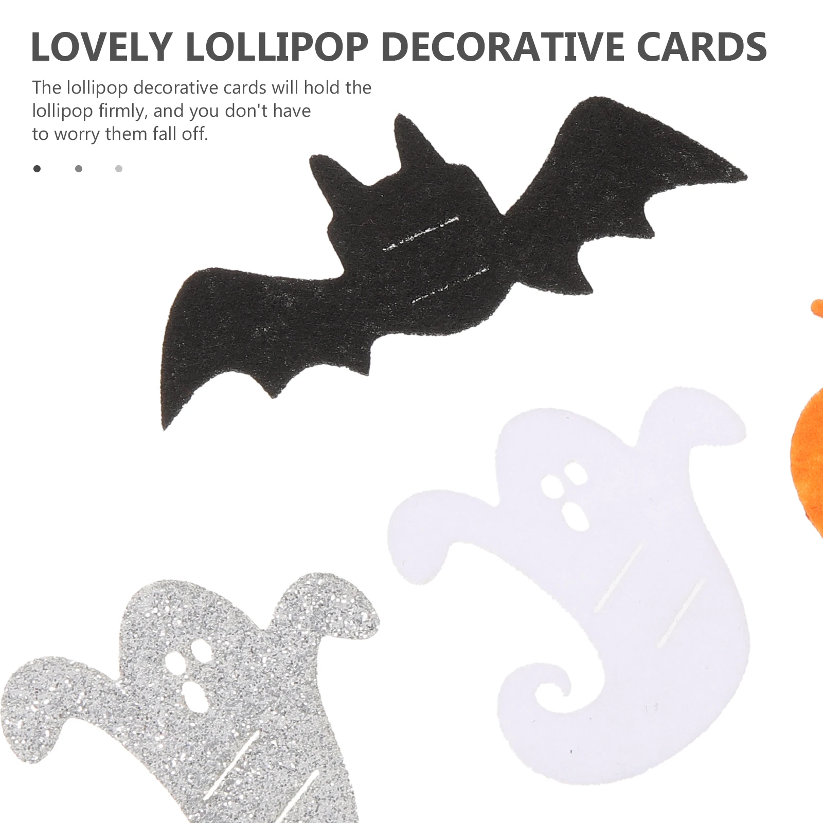 

30pcs Halloween Lollipop Decorative Creative Candy Holder For Party Bright Festive Color Easy Carry Small Volume Cartoon Candy