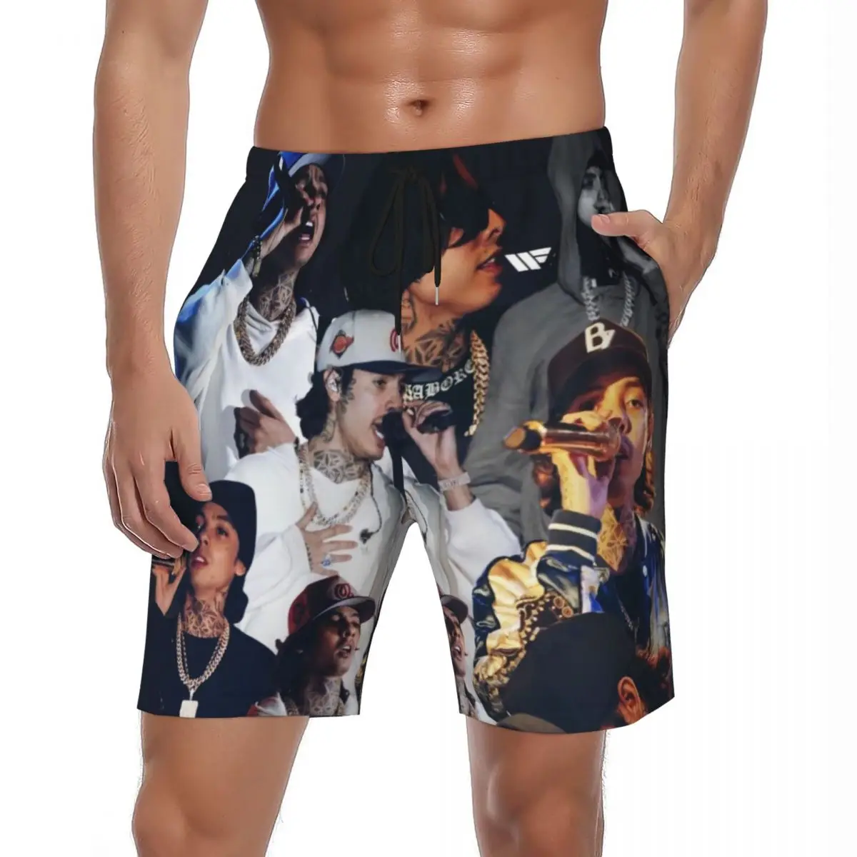 

Купальный костюм N-Natanael Canos Board Shorts Летняя певица Модные пляжные шорты Мужской дизайн Спортивная одежда Дышащие пляжные плавки