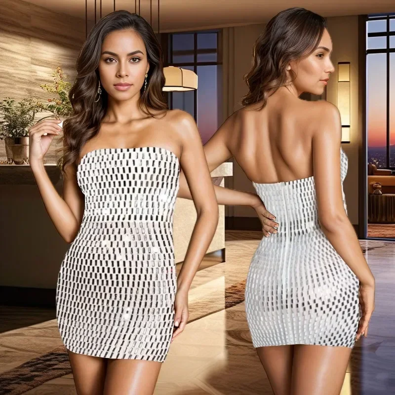 

CPSYM популярные бриллиантовые лоскутные мини-платья для женщин с открытыми плечами и открытой спиной, летнее облегающее платье, вечерние вечерние платья