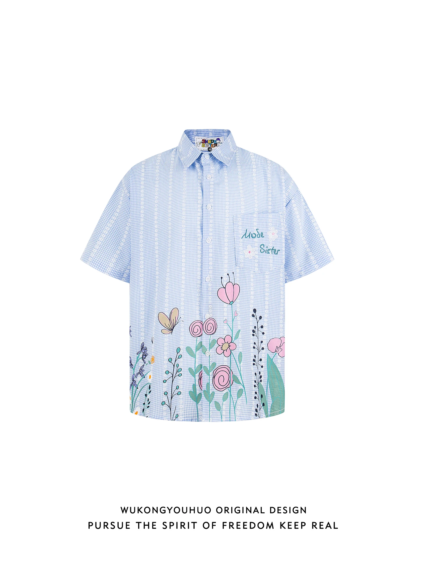 

Loose ort Sve Floral Print Men's irt Street Sle Casual Wear Summer Faion Streetwear Brand Couple's irt