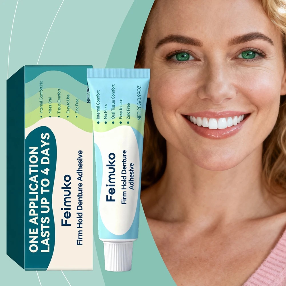 Thermoplastic-Denture Adhesive Waterproof Lasting Super Hold Denture-Adhesive Cream Zinc-Free Formulas For Sensitive Gums