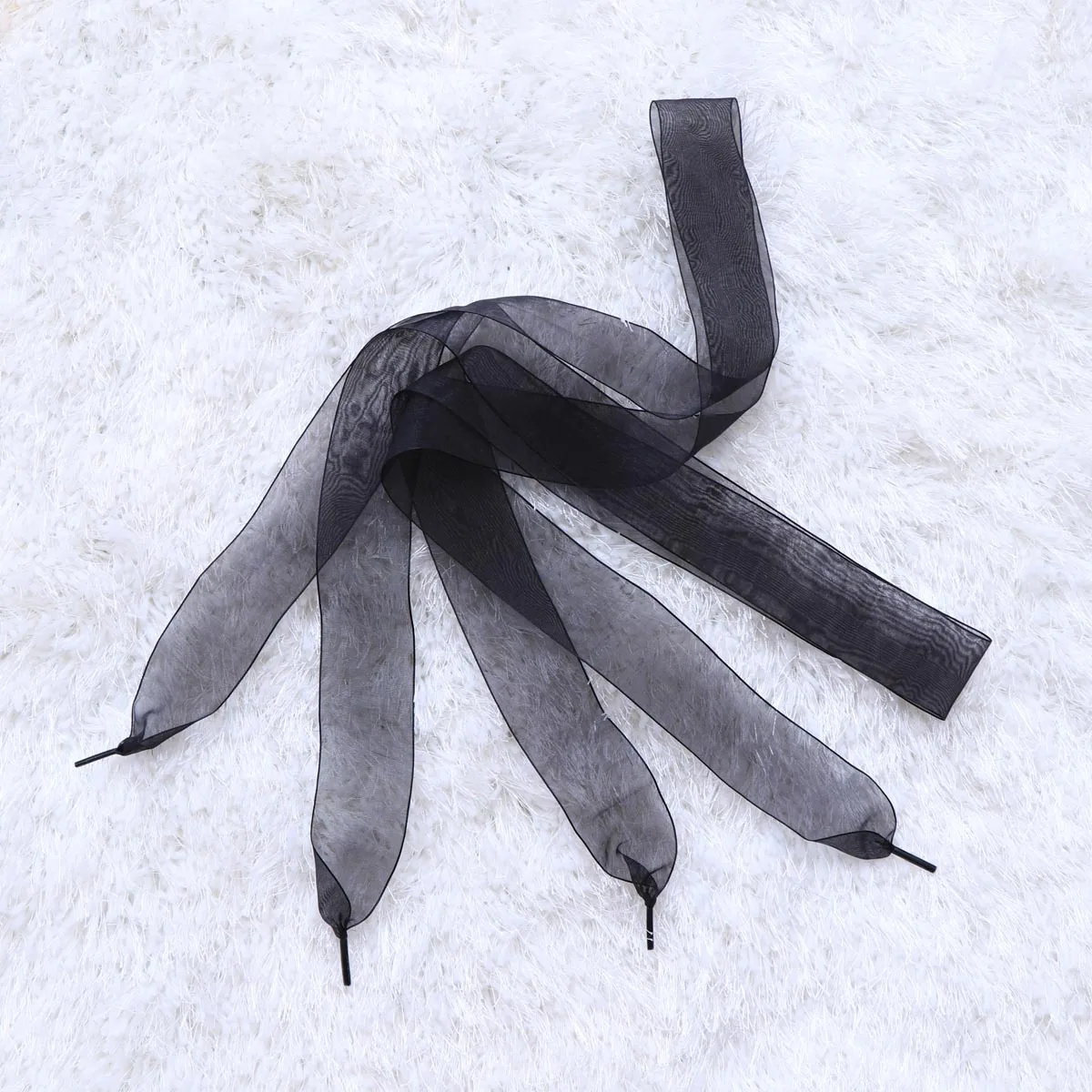 

1Pair 4Cm Widening Transparent Organza Shoelaces for Sneakers Trainers Boots Party Dancing Hiking Girl Shoestrings