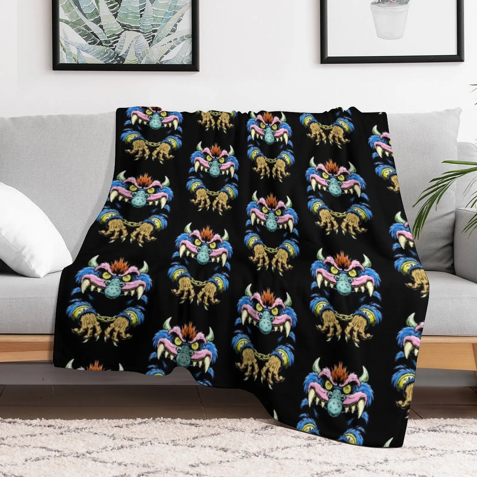 MY PET MONSTER 1980&x27;S ARTWORK Essential T-Shirt Throw Blanket Cozy Home Blanket Gift for Christmas Holiday