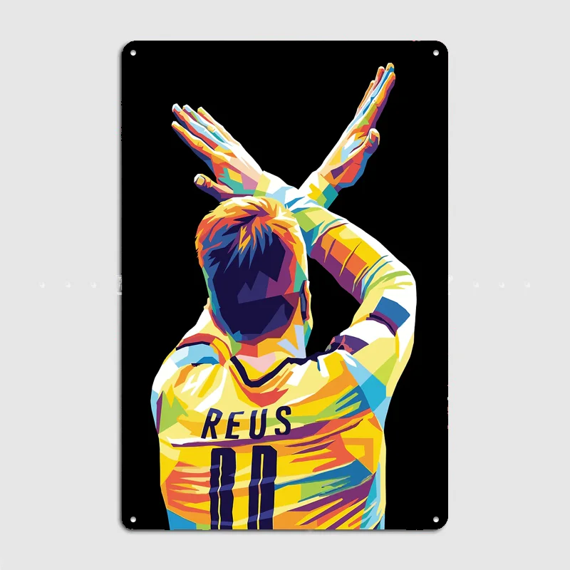 Marco Reus Football Player Poster Metal Posters Living Sign Indoor Outdoor Room Decoration Home Bar Decor Wall Decor