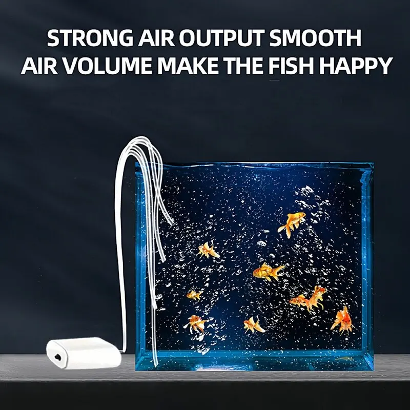 Aquarium Air Pump 220V 3W Ultra Silent 3L/min 76cm Fish Tank Accessories Mini Air Compressor Oxygen Pump Fishbowl One Output