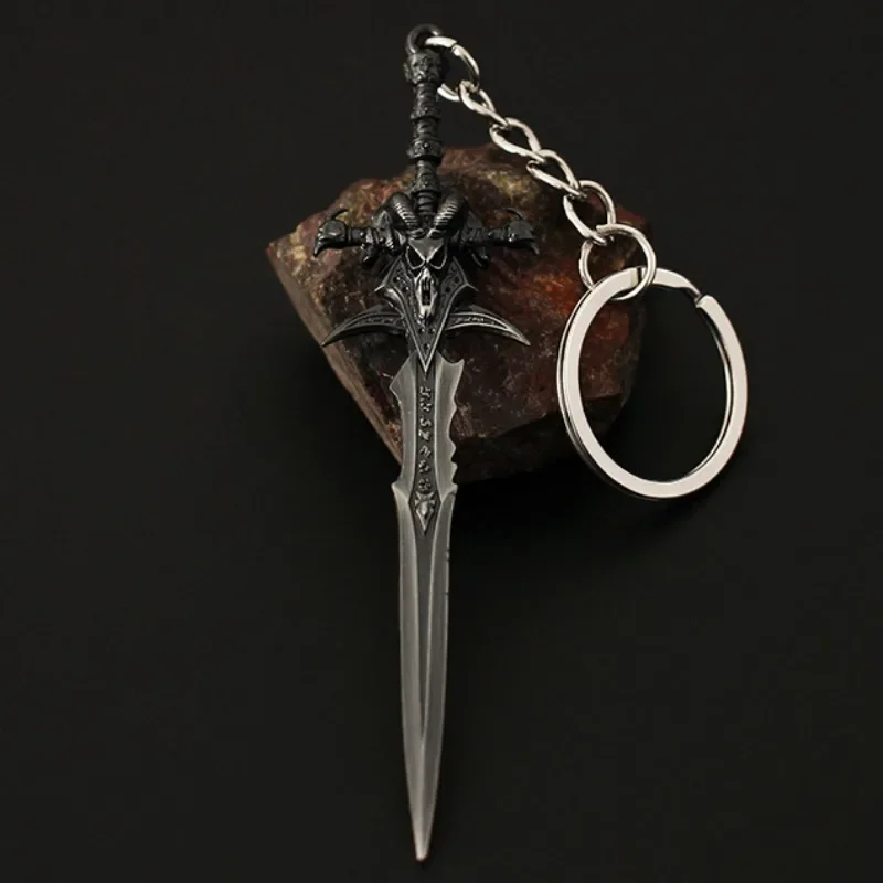 Espadas de armas World of Warcraft de 9cm, Mini llaveros Frostmourne, juego de armas de Metal periféricas, modelo Katana colecciones, regalos, Juguetes