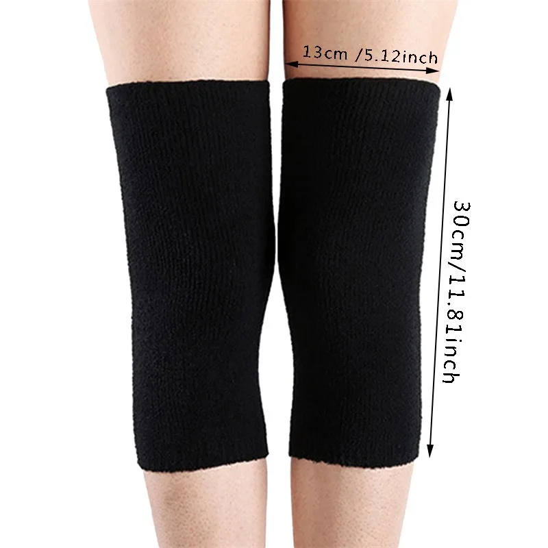 1 Pair Winter Warm Knee Pads Bamboo Charcoal Protective Gear Women Old Men Kneepad Support Winter Running Knee Protector