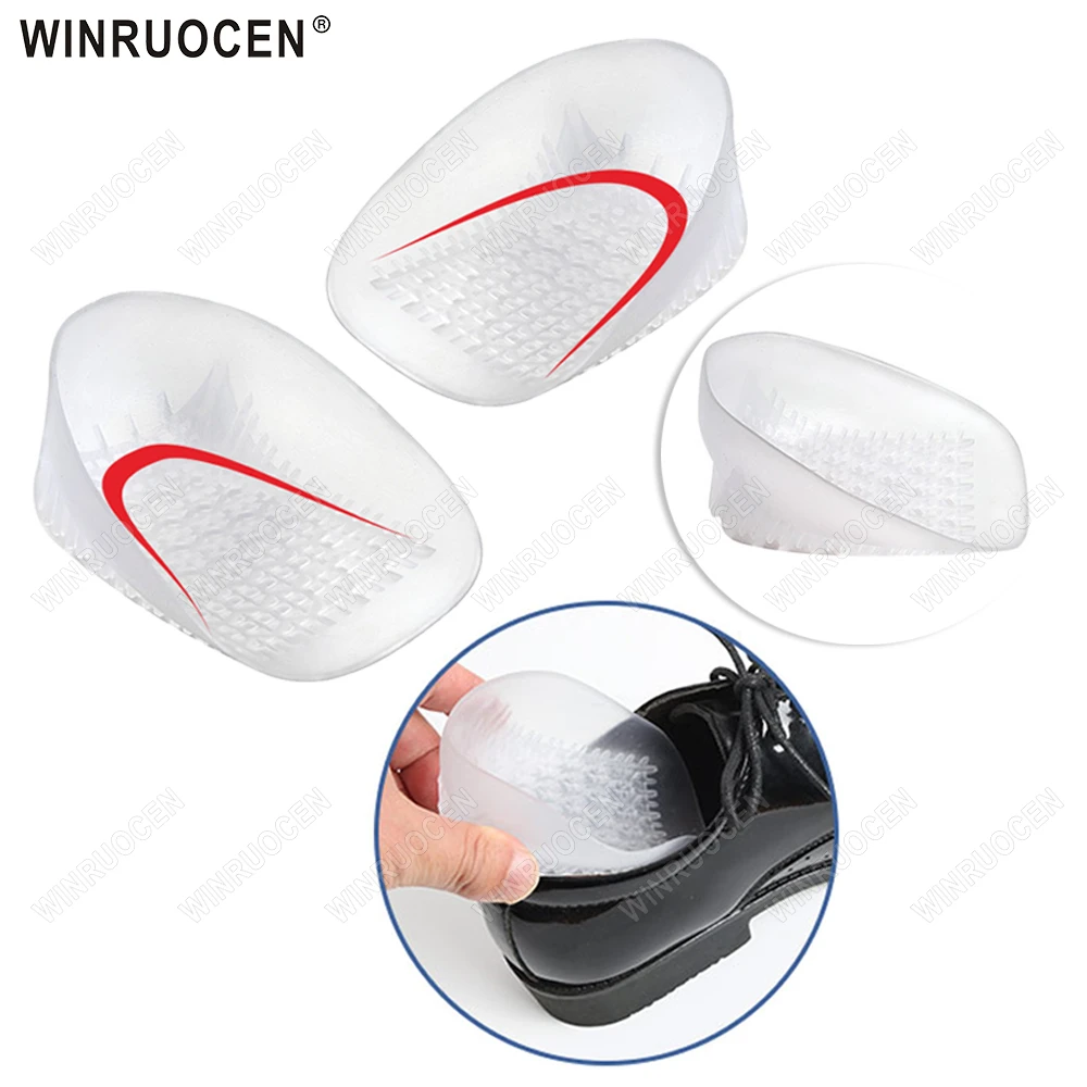 Premium-Silikon-Fersenbecher-Pads, Stoßdämpfung, Kisseneinsätze, Linderung für rissige, schmerzende Fersen, reduziert Sport-Ermüdungsschmerzen