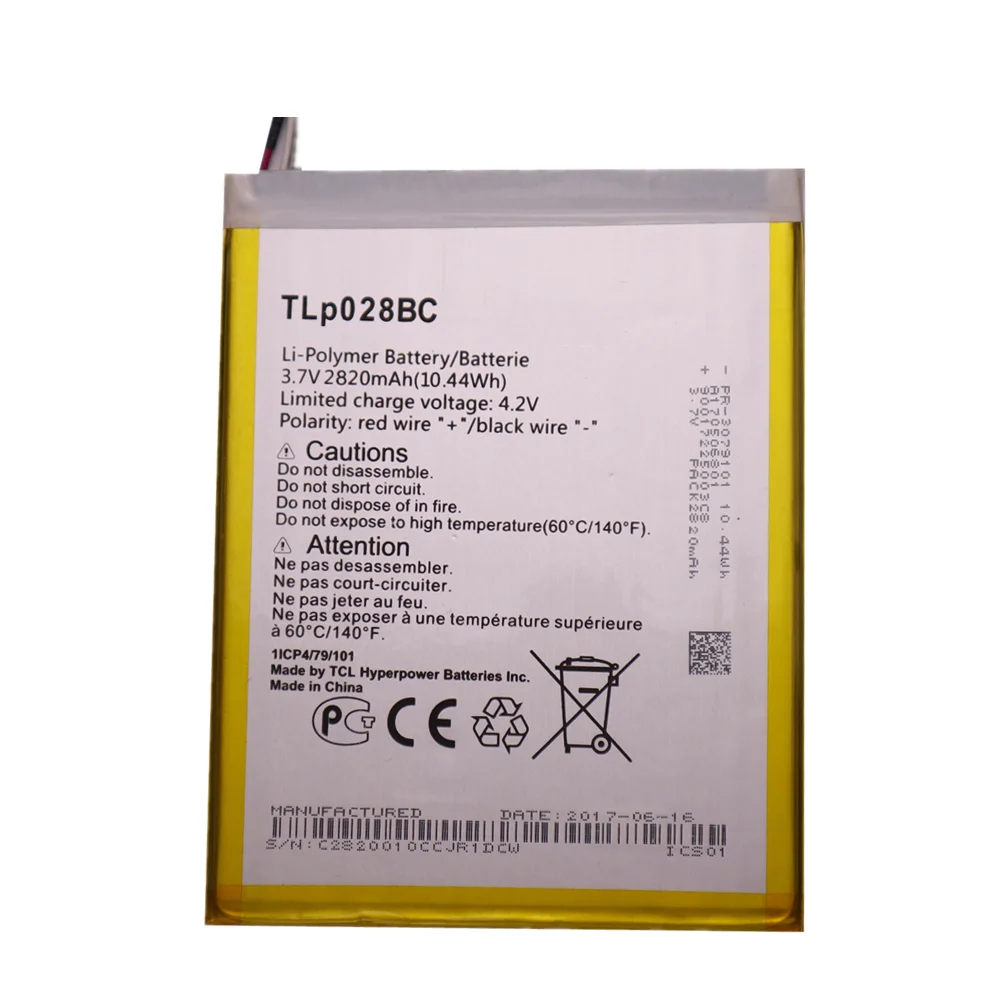 2820mAh TLP028BC TLp028BD Original Battery For Alcatel Tab pixe 3 Phone Tablet Replacement Battery Fast Shipping + Tools