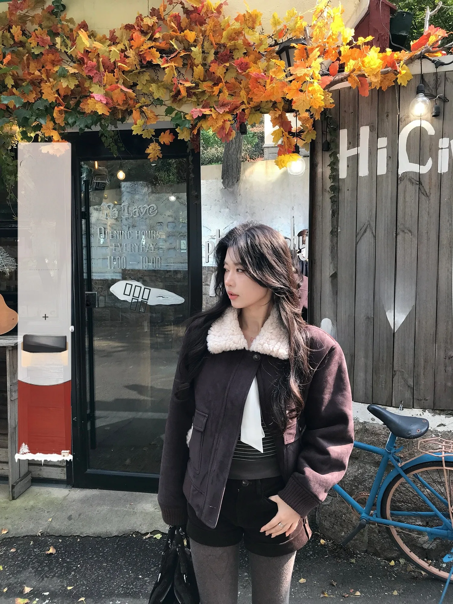 

eepland Caramel Croissant Thiened Suede ort Coat Women's Winter Warm Casual Sle Straight Tube pe Zipper Closure