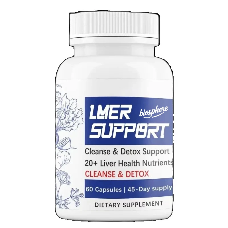 Advanced liver cleansing support supplement - containing silymarin, dandelion, thistle, beetroot, and choline -60 capsules