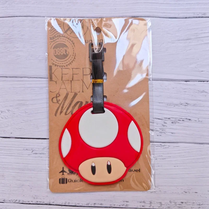 Super Mario Luggage Tag New Fashion Travel Accessories for Bags Personalize Men Women Suitcase Name Tag PU Airplane Labels Gifts