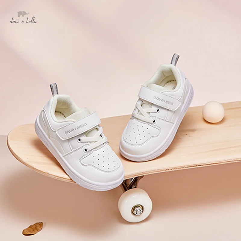 Dave Bella Kids Shoes 2023 Autumn Girls Fashion Brand White Casual Sneakers Boys Sport Running Flats DB3235907