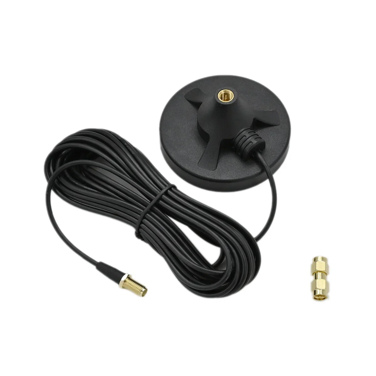 3in Antenna Magnetic Base Mount & 16.4ft Extend Cable SMA Male 7cm To SMA-Female Plug Connector for HAM Radio Accessory Adapter