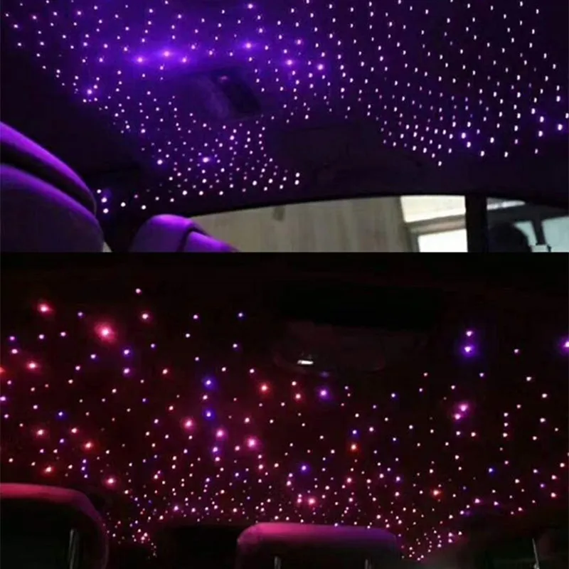 الغلاف الجوي الداخلي الألياف الضوئية LED سيارة المحيطة مصباح Led سقف السيارة الخفيفة RGB #5