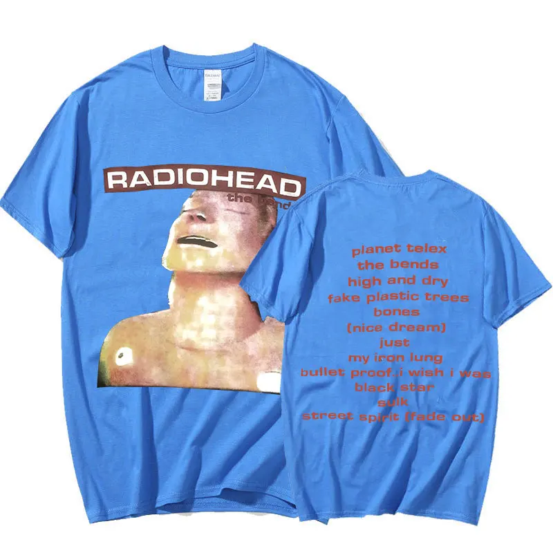 Vintage Rock Band Radiohead T-shirt Men\'s and Women\'s Cotton T-shirt Casual Summer Street Short Sleeve Fashion Harajuku T-shirt