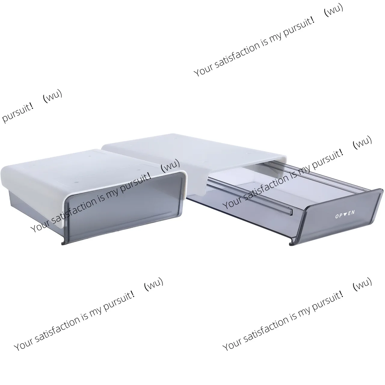 

Office stationery storage box, seamless hidden drawer under the table, pasted drawer type transparent finishing box