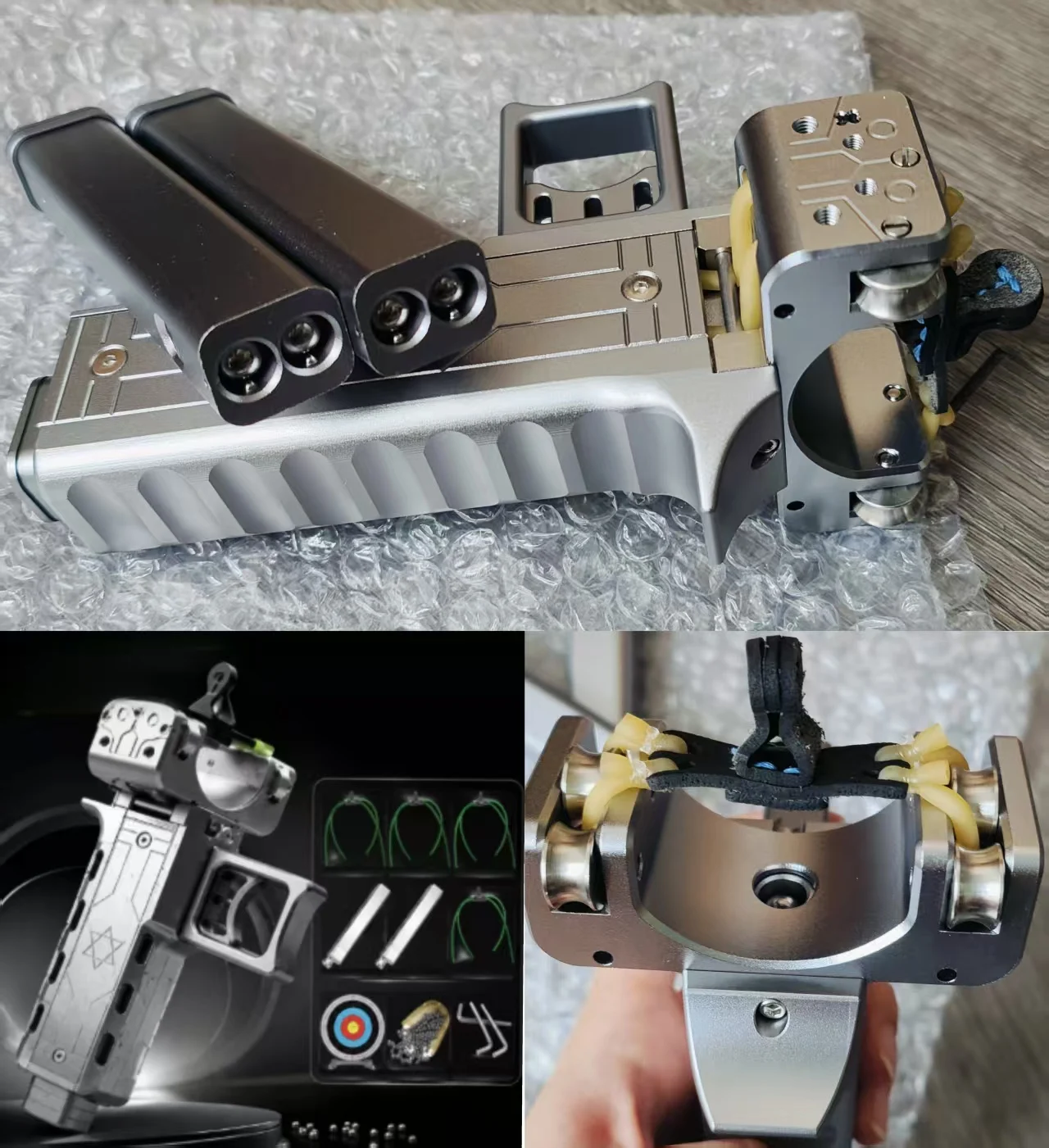 New Aluminum Alloy CNC Continuous Firing Automatic Loading Alloy Double Slot Clip Rapid Shooting Hunting Equipment