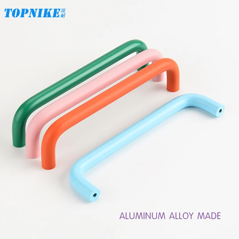 Kitchen Cabinet Handles for Children's Drawers Wardrobe Door Knobs Colourful Small Handle Orange Green Blue Pink White