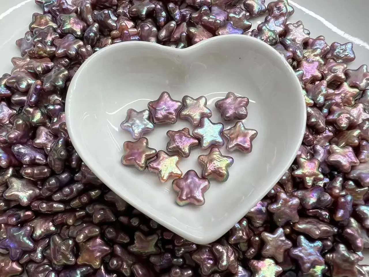 

Natural purple baroque freshwater pearl star shape pearl beads