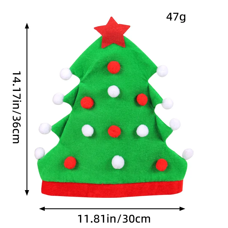 Creative Christmas Hat Cartoon Christmas Tree Hat Christmas Party Decoration Stage Performance Props