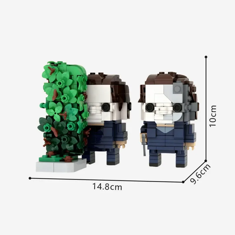 moc mask killer creative building blocks horror movie male protagonist model brick toy halloween gift