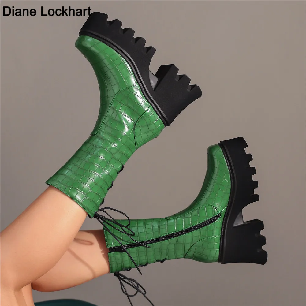 2024 Gothic Punk Fashion Women Ankle boots Wedges High Heels Platform Ankle boots Female Street Cosplay Autumn Winter Shoes