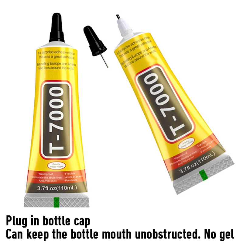 15/50/110ml T7000 Black Glue Safety Materials Epoxy Resin Repair Cell Phone Touch ScreerLiguid Glue Jewelry Craft Adhesive Glue