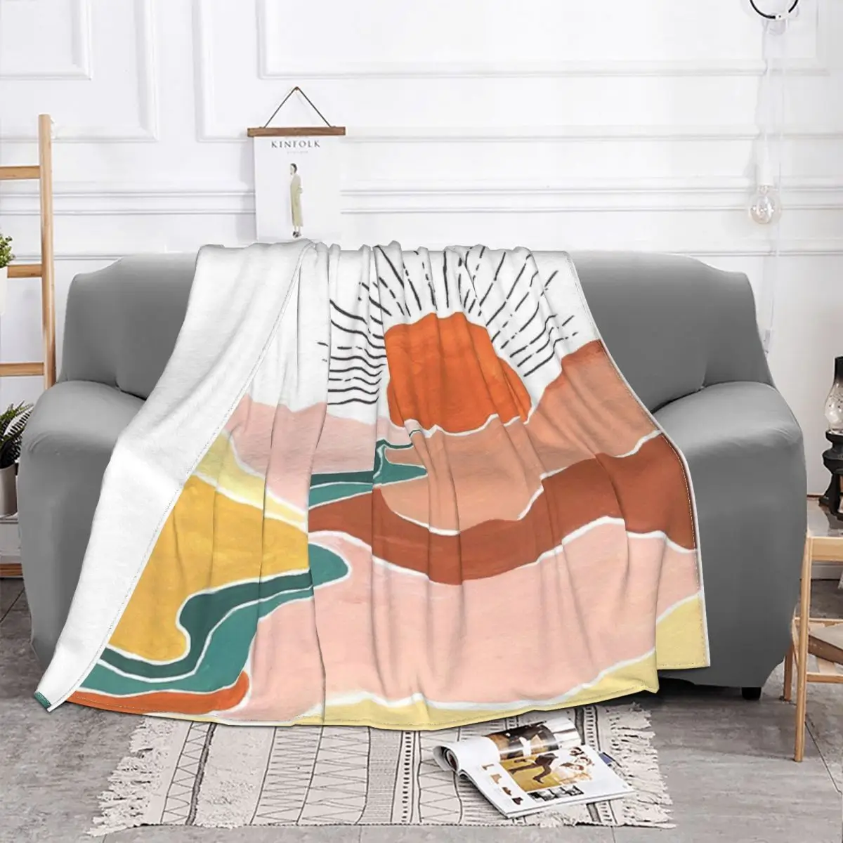 Sunrise Over Valley Anime Bed Blankets Blankets & Throws Thin Wadding Blanket Throw Blanket