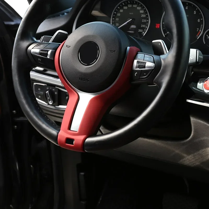 For BMW F20 F22 F21 F30 F32 F33 F36 F06 F12 X5 F15 X6 F16 ABS Carbon Fiber Car M-Sport Steering Wheel Cover Car Accessories